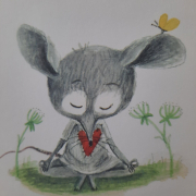 Ilustratorka Kristina Krhin (iz knjige O miški, ki je oklofutala medveda)
